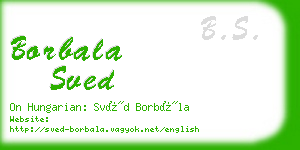 borbala sved business card